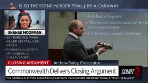 Prosecutor Andrew Daley delivers the State's closing in KY v. Bradley Caraway.