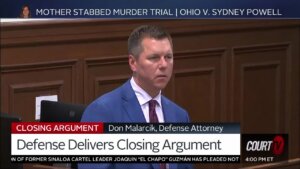 Defense attorney Don Malarcik delivers closings in OH v. Sydney Powell.