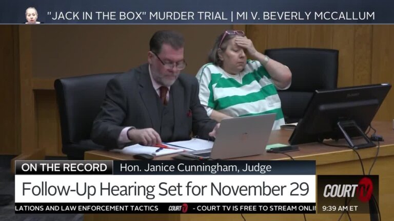 Beverly McCallum in Court.