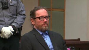 David Tronnes sits in court