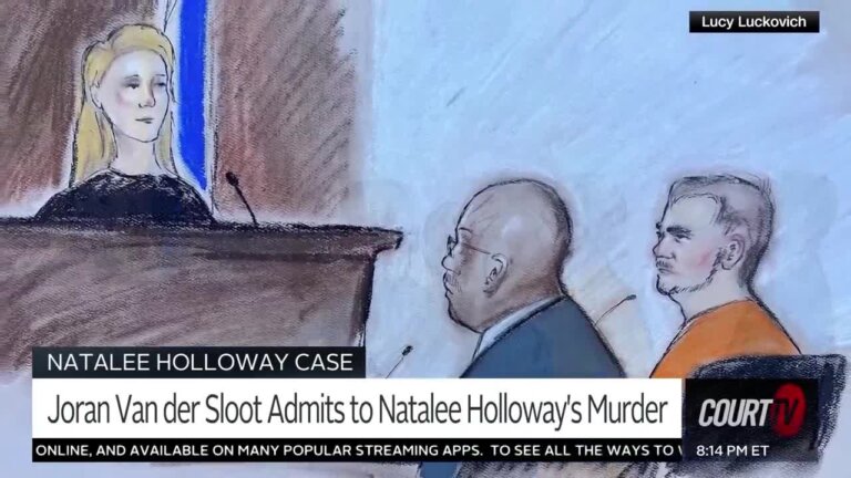 a courtroom sketch shows a judge and 2 men