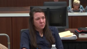 Jessy Kurczewski cries in court