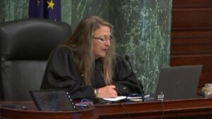 Judge Frances Gull sits on the bench