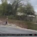 a woman runs on video