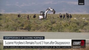 police search a grassy field with heavy machinery