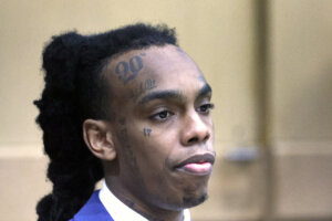 Jamell Demons, also known as rapper YNW Melly, waits in the courtroom.