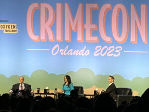 Creighton Waters, Julie Grant and Matt Johnson at CrimeCon
