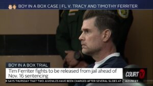 Tim Ferriter sits in court