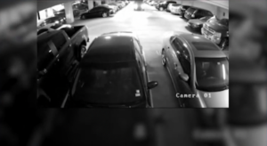 Screenshot of parking gargae surveillance video