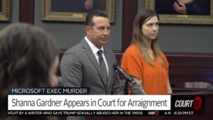 Shanna Gardner and Jose Baez in court