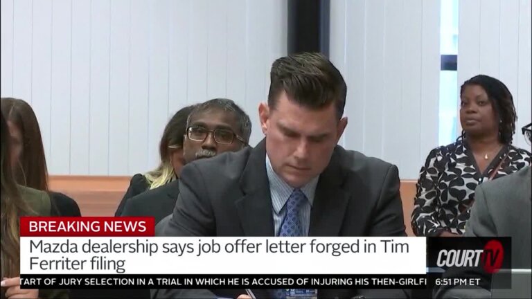 Tim Ferriter sits in court