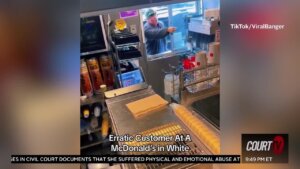 Man throws fit at McDonald's drive thru window.