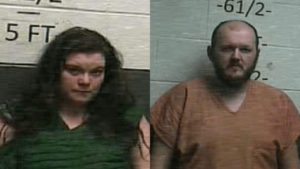 mugshots of Brittany Slaughter and Adam Hayes