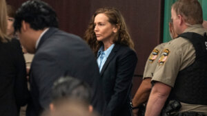 Kaitlin Armstrong in court at beginning of trial.