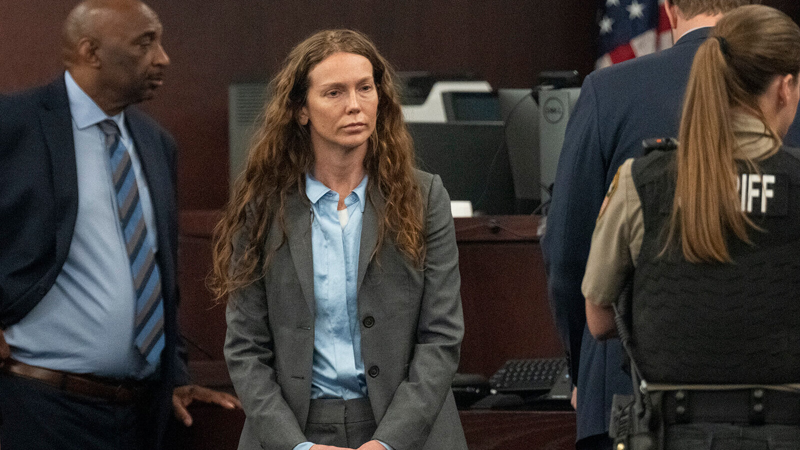 Kaitlin Armstrong leaves the courtroom after receiving a sentence of 90 years for the murder of Anna Moriah Wilson at the Blackwell-Thurman Criminal Justice Center on Friday, Nov. 17, 2023. Armstrong was found guilty of killing Anna Moriah Wilson in May 2022 and sentenced to 90 years in prison.