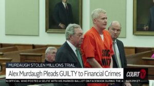 Alex Murdaugh stands in court