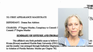 Donna adelson photo with probable cause affidavit