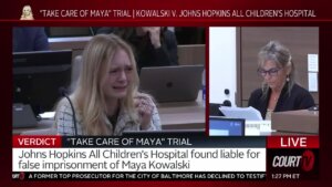 Maya Kowalski sobs as verdict is read.