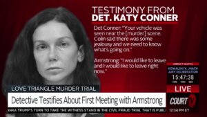 GFX of Kaitlin Armstrong with quote from detective.