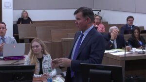 Gregory Anderson addresses the jury