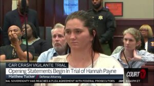 Hannah Payne sits in court