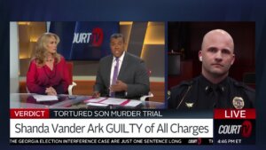 Judge Ashley and Michael Ayala talk to the lieutenant who testified in the Vander Ark case.