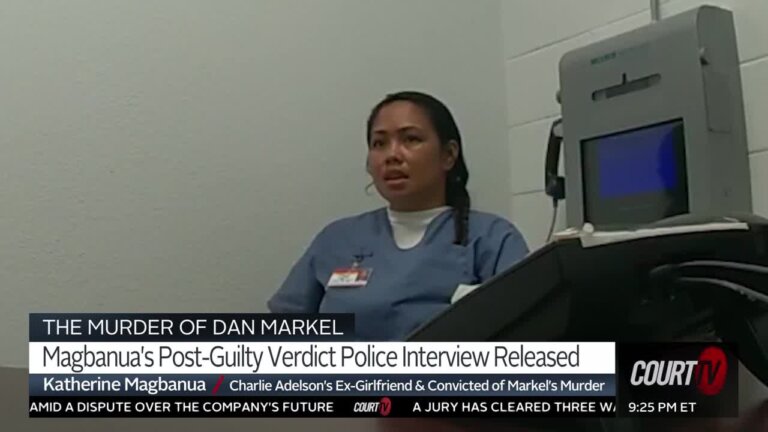 Katherine Magbanua talks to detectives