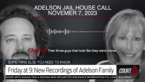 graphic of charlie and donna adelson with text