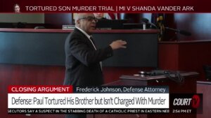 Shanda Vander Ark's defense attorney, Frederick Johnson, delivers his closing argument.