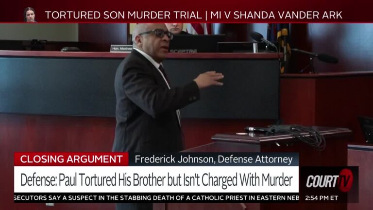 Shanda Vander Ark's defense attorney, Frederick Johnson, delivers his closing argument.