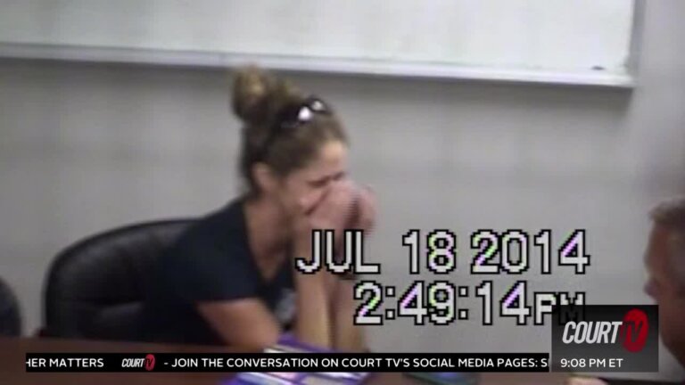 Wendi Adelson is seen crying in a police interrogation video