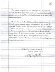 portion of handwritten letter