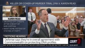 Karen Read's defense attorney, David Yannetti, argues about DNA.