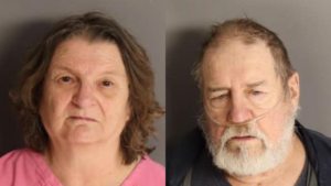 Booking photos of Victor and Megan Turner