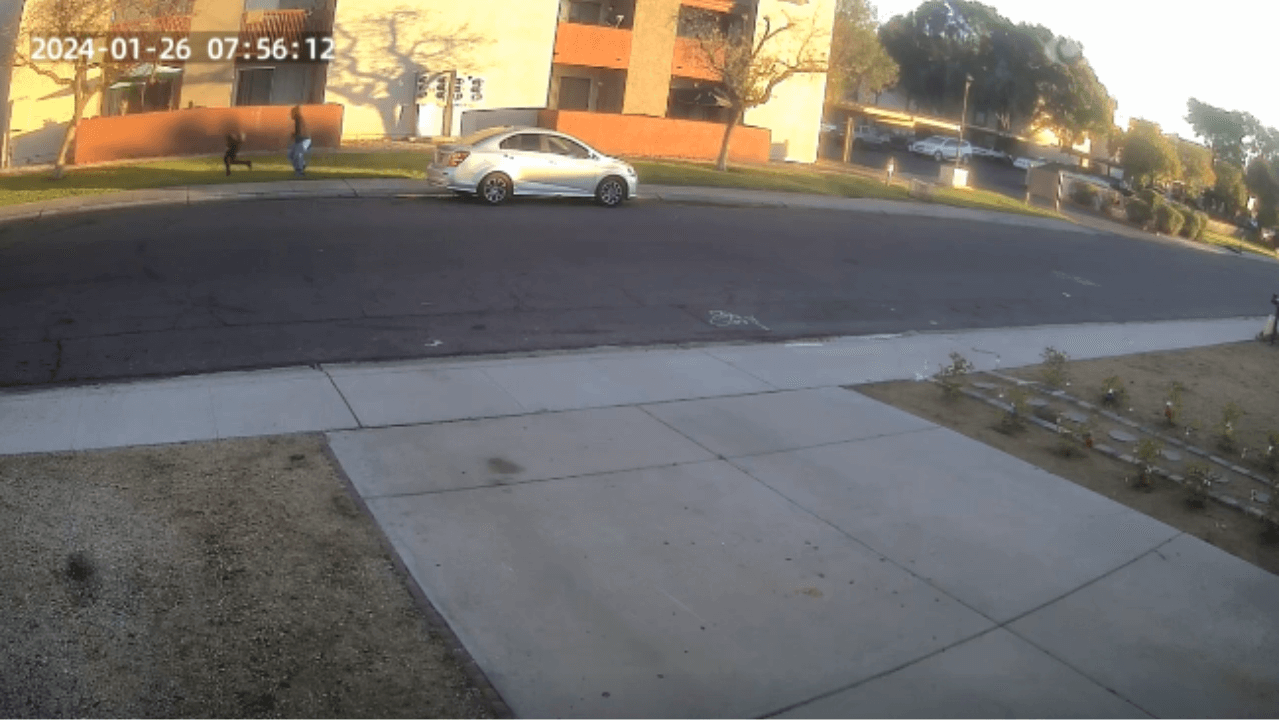 a man tries to grab a girl getting into a car