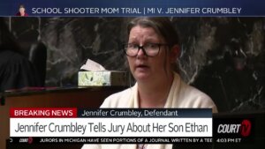 Jennifer Crumbley recalls learning about school shooting.