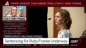 Ruby Franke speaks at her sentencing hearing.