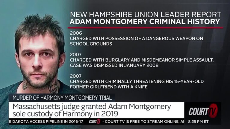 Despite Adam Montgomery's criminal history, a Massachusetts judge granted him sole custody of Harmony.