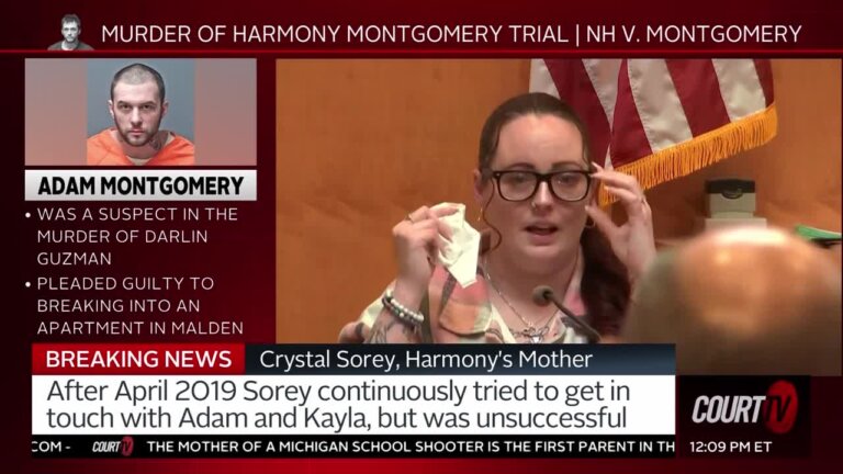 Harmony Montgomery's biological daughter, Crystal Sorey, testifies.