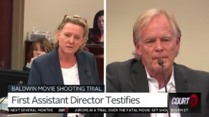 First assistant director, David Halls, and prop master, Sarah Zachry, testify in court today in the Baldwin Movie Shooting Trial.