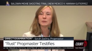 'Rust' propmaster Sarah Zachry testifies in the Baldwin Movie Shooting Trial.