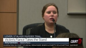 Amy Gembara, takes the stand in the Lover Stalker Murder Trial.