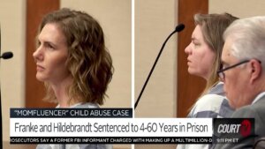 Ruby Franke and Jodi Hildebrandt appear in court in a split screen