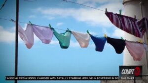 Stock photo of underwear on a clothesline.