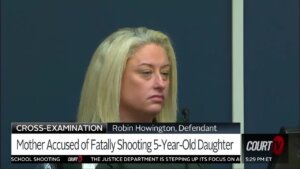 Robin Howington, who's charged with murdering her five-year-old daughter is cross examined.