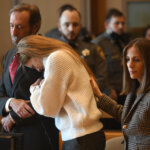 Michelle Troconis cries in court