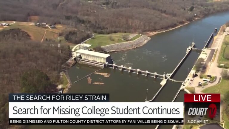 Nashville river where the search for Riley Strain continues.