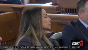 Karen Read sits in court during a hearing