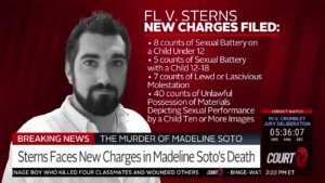 GFX of Stephan Sterns with a list of the new charges.