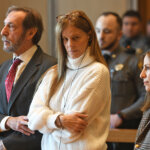 Michelle Troconis stands in court as the verdict is read